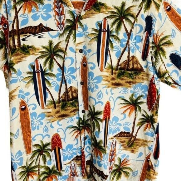Aloha Republic Surfing Diamond Head Hawaiian Shirt Size XL - Picture 4 of 8